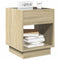 vidaXL Bedside Table with Infinity LED Sonoma Oak 40x40x50 cm