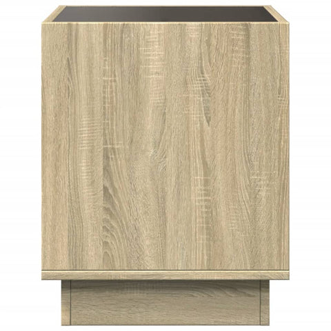 vidaXL Bedside Table with Infinity LED Sonoma Oak 40x40x50 cm