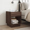 vidaXL Bedside Table with Infinity LED Brown Oak 40x40x50 cm