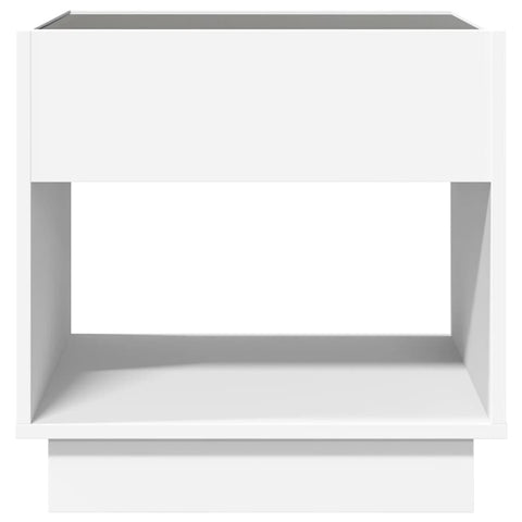 vidaXL Bedside Table with Infinity LED White 50x50x50 cm