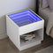 vidaXL Bedside Table with Infinity LED White 50x50x50 cm
