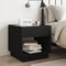 vidaXL Bedside Table with Infinity LED Black 50x50x50 cm