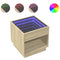 vidaXL Bedside Table with Infinity LED Sonoma Oak 50x50x50 cm