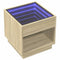 vidaXL Bedside Table with Infinity LED Sonoma Oak 50x50x50 cm