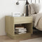 vidaXL Bedside Table with Infinity LED Sonoma Oak 50x50x50 cm