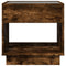 vidaXL Bedside Table with Infinity LED Smoked Oak 50x50x50 cm