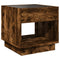vidaXL Bedside Table with Infinity LED Smoked Oak 50x50x50 cm