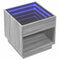 vidaXL Bedside Table with Infinity LED Grey Sonoma 50x50x50 cm
