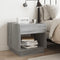 vidaXL Bedside Table with Infinity LED Grey Sonoma 50x50x50 cm
