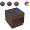 vidaXL Bedside Table with Infinity LED Brown Oak 50x50x50 cm
