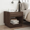 vidaXL Bedside Table with Infinity LED Brown Oak 50x50x50 cm