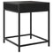 vidaXL Bedside Table with Infinity LED Black 40x40x51 cm