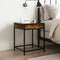 vidaXL Bedside Table with Infinity LED Smoked Oak 40x40x51 cm