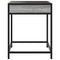 vidaXL Bedside Table with Infinity LED Grey Sonoma 40x40x51 cm