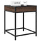 vidaXL Bedside Table with Infinity LED Brown Oak 40x40x51 cm