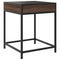 vidaXL Bedside Table with Infinity LED Brown Oak 40x40x51 cm