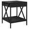 vidaXL Bedside Table with Infinity LED Black 40x40x49 cm
