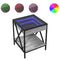 vidaXL Bedside Table with Infinity LED Grey Sonoma 40x40x49 cm