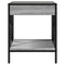 vidaXL Bedside Table with Infinity LED Grey Sonoma 40x40x49 cm