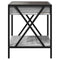 vidaXL Bedside Table with Infinity LED Grey Sonoma 40x40x49 cm