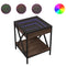 vidaXL Bedside Table with Infinity LED Brown Oak 40x40x49 cm