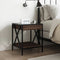 vidaXL Bedside Table with Infinity LED Brown Oak 40x40x49 cm