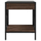 vidaXL Bedside Table with Infinity LED Brown Oak 40x40x49 cm