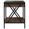 vidaXL Bedside Table with Infinity LED Brown Oak 40x40x49 cm
