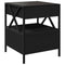 vidaXL Bedside Table with Infinity LED Black 40x40x51 cm