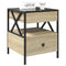 vidaXL Bedside Table with Infinity LED Sonoma Oak 40x40x51 cm