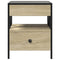 vidaXL Bedside Table with Infinity LED Sonoma Oak 40x40x51 cm