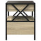 vidaXL Bedside Table with Infinity LED Sonoma Oak 40x40x51 cm