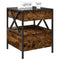 vidaXL Bedside Table with Infinity LED Smoked Oak 40x40x51 cm