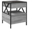 vidaXL Bedside Table with Infinity LED Grey Sonoma 40x40x51 cm
