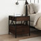 vidaXL Bedside Table with Infinity LED Brown Oak 40x40x51 cm