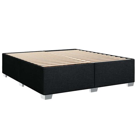 vidaXL Bed Frame without Mattress Black Super King Fabric