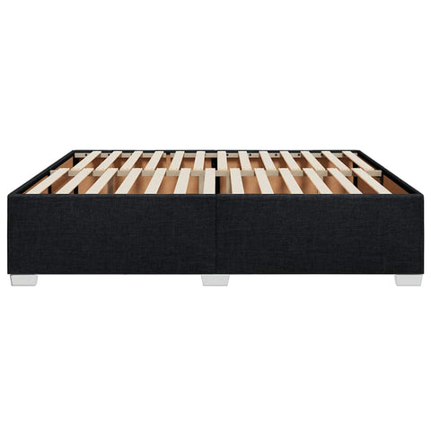 vidaXL Bed Frame without Mattress Black Super King Fabric