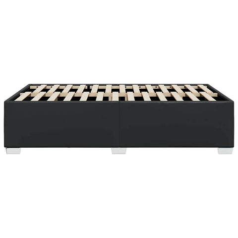 vidaXL Bed Frame without Mattress Black Full Faux Leather