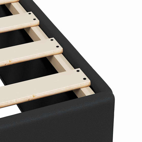 vidaXL Bed Frame without Mattress Black Full Faux Leather