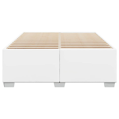 vidaXL Bed Frame without Mattress White Full Faux Leather