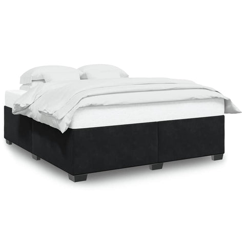 vidaXL Bed Frame without Mattress Black Super King Velvet