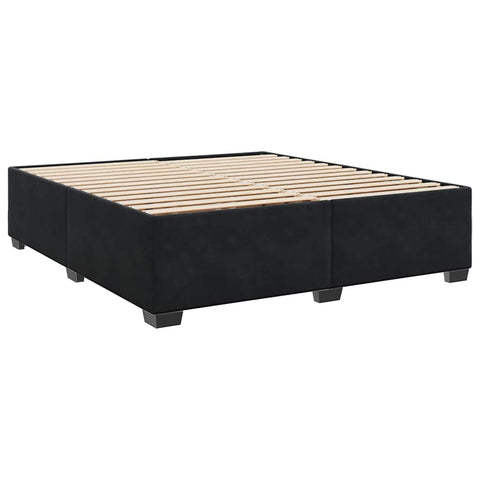 vidaXL Bed Frame without Mattress Black Super King Velvet