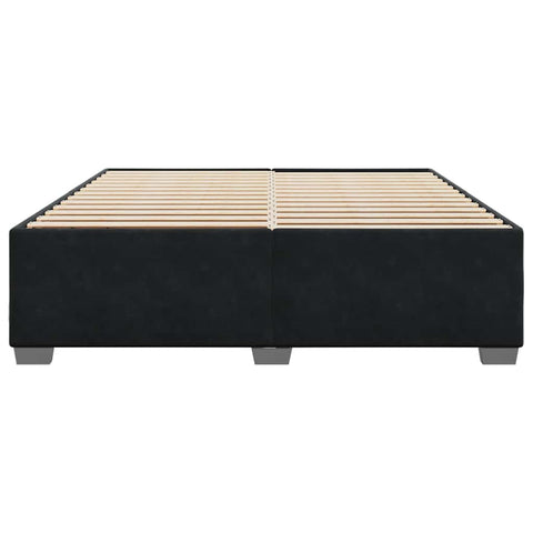 vidaXL Bed Frame without Mattress Black Super King Velvet