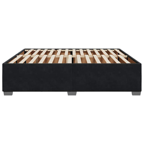 vidaXL Bed Frame without Mattress Black Super King Velvet