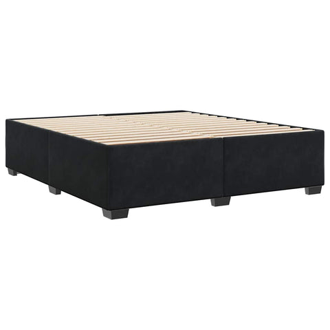 vidaXL Bed Frame without Mattress Black Super King Velvet