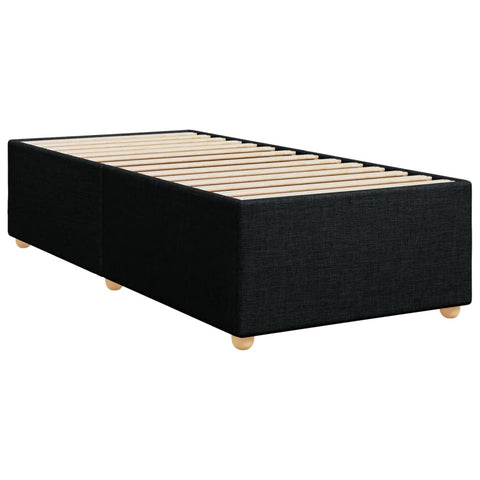 vidaXL Bed Frame without Mattress Black 90x190 cm Single Fabric