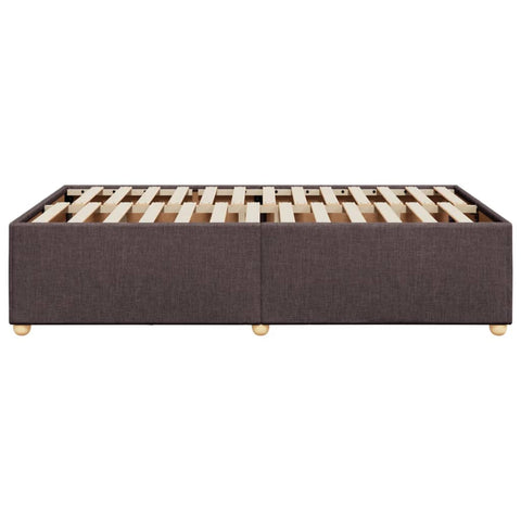 vidaXL Bed Frame without Mattress Dark Brown 120x190 cm Small Double Fabric