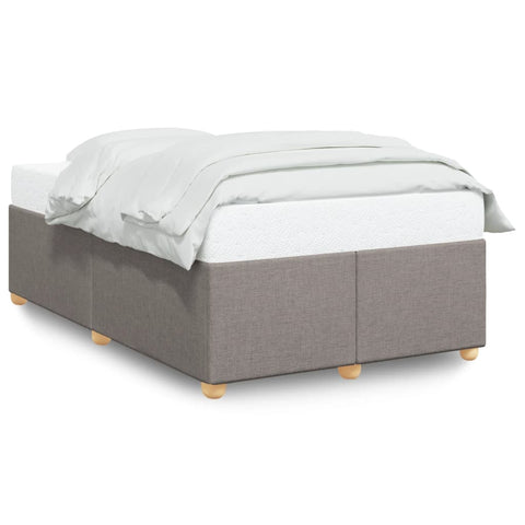 vidaXL Bed Frame without Mattress Taupe 120x190 cm Small Double Fabric