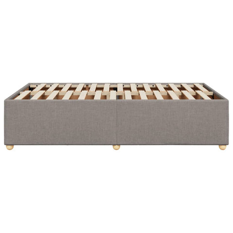 vidaXL Bed Frame without Mattress Taupe 120x190 cm Small Double Fabric