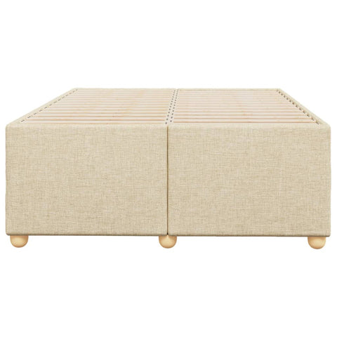vidaXL Bed Frame without Mattress Cream 120x190 cm Small Double Fabric